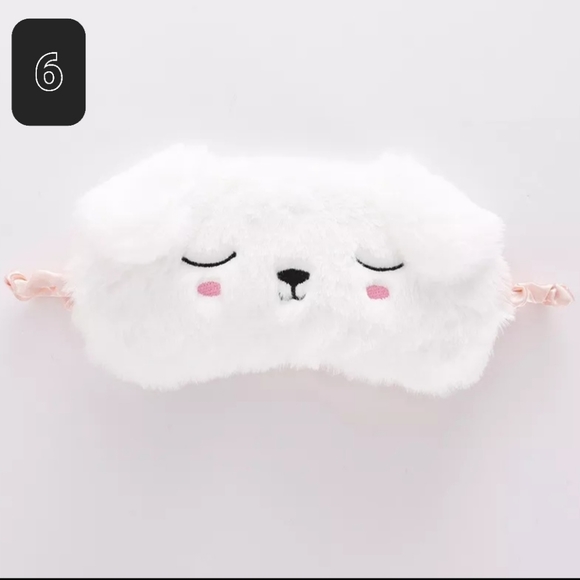 2sets Eye cover sleeping mask plush christmas gift fluff cute deer - Picture 7 of 12